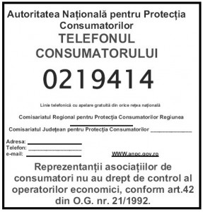 TELEFONUL CONSUMATORULUI